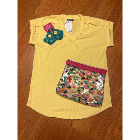 EVERYDAY DOLMAN TOP- Yellow-Body and Sol