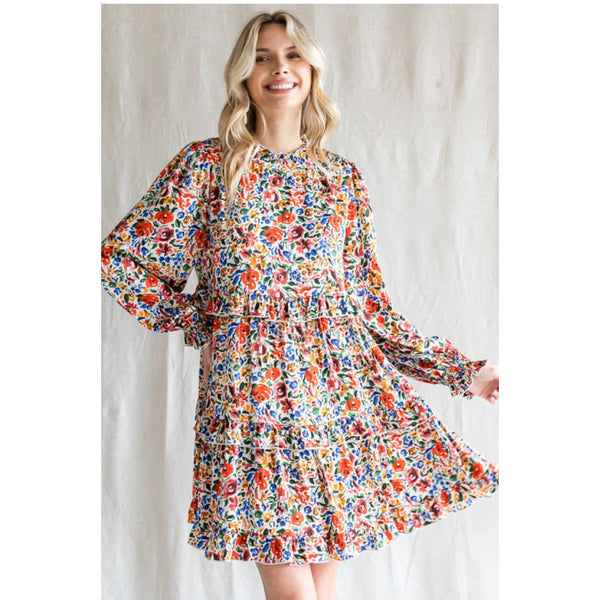 FALL FLORAL DRESS-Body and Sol