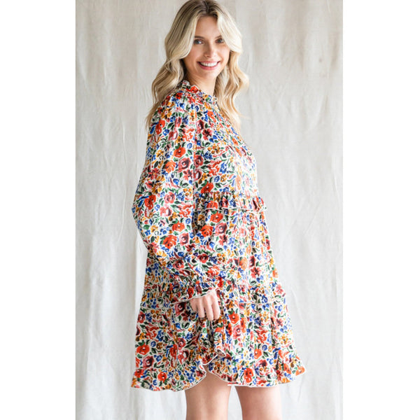 FALL FLORAL DRESS-Body and Sol