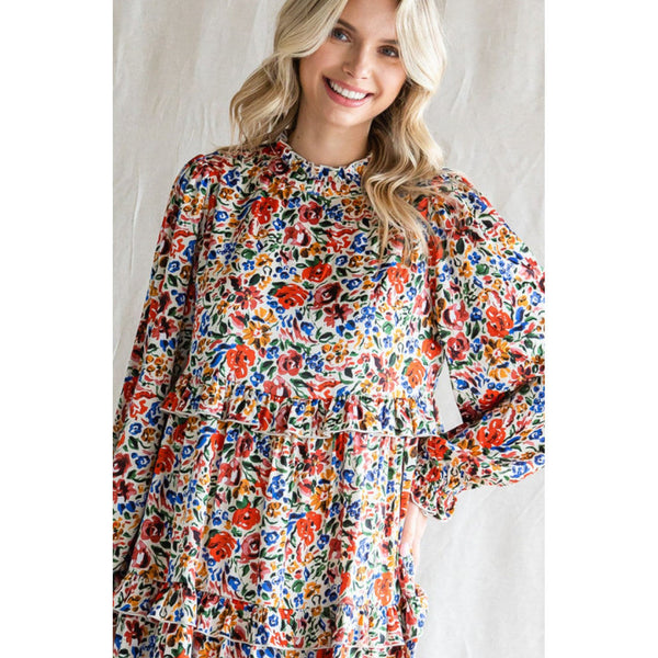 FALL FLORAL DRESS-Body and Sol