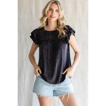FANCY & FADED TOP IN BLACK-Body and Sol