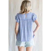 FANCY & FADED TOP IN DENIM BLUE-Body and Sol
