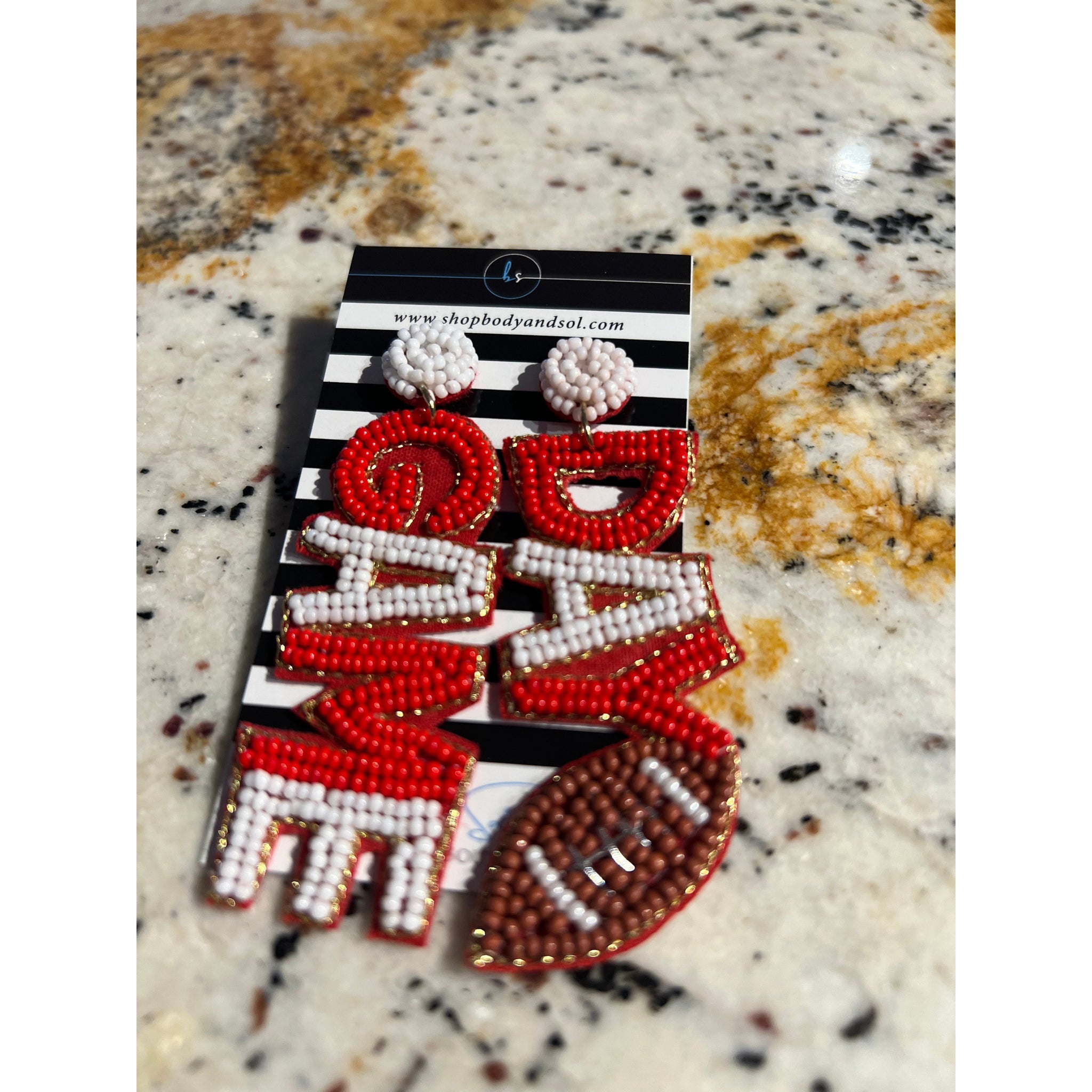 GAME DAY BEADED EARRINGS-Body and Sol