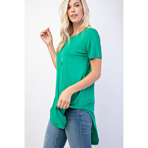 HEIDI HIGH-LOW TOP IN GREEN-Body and Sol