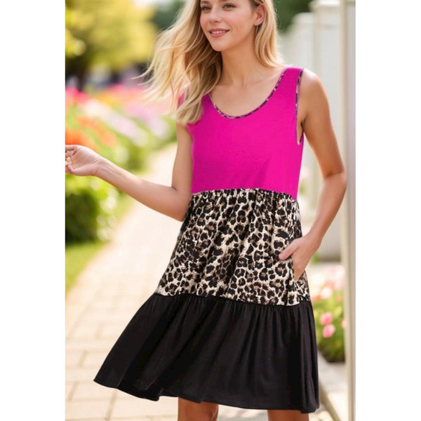 HILLARY DRESS IN HOT PINK-Body and Sol