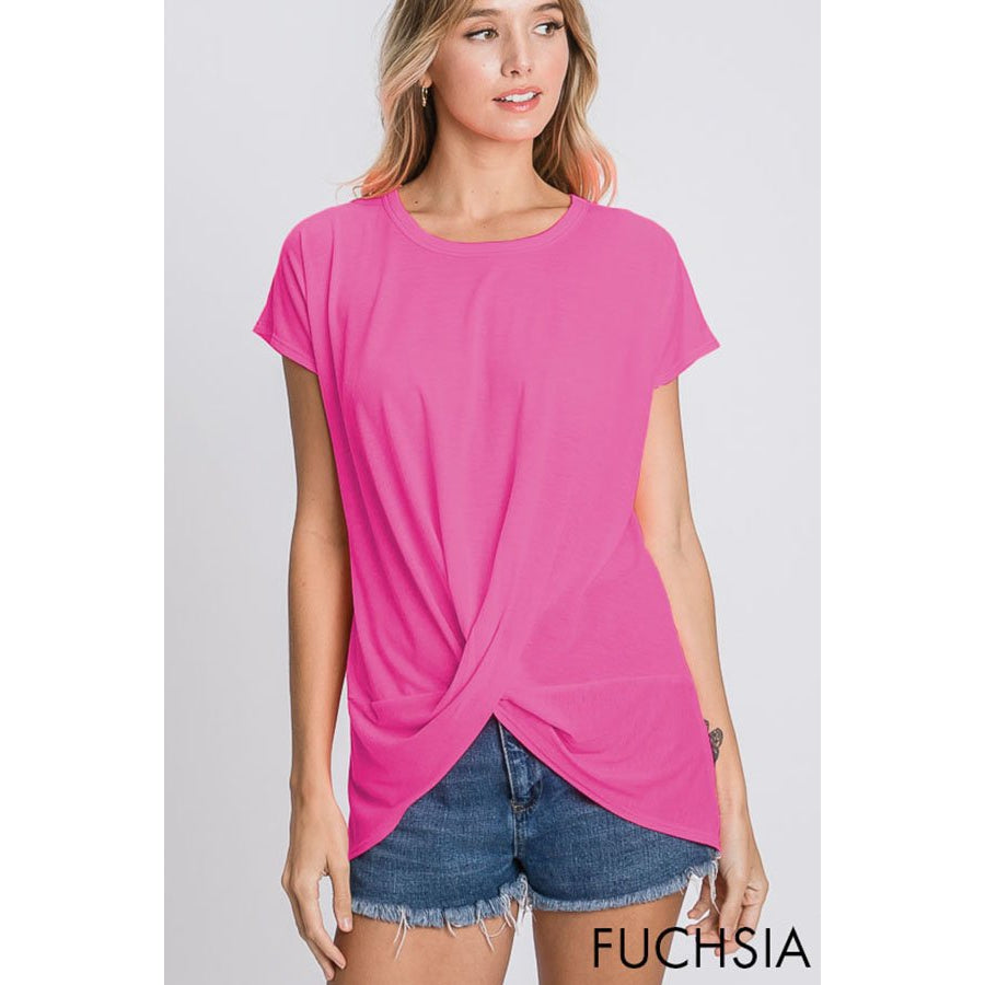 KNOT YOUR AVERAGE TOP IN FUCHSIA-Body and Sol