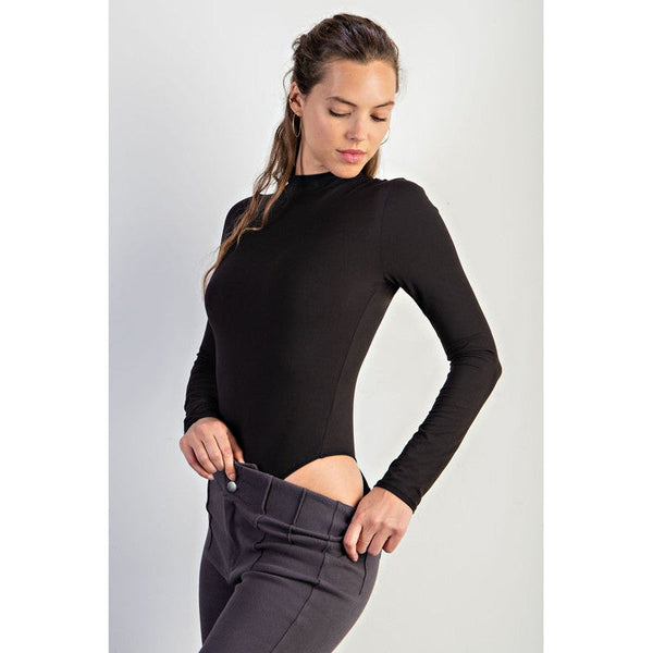 LONG SLEEVE BODY SUIT- BLACK-Body and Sol