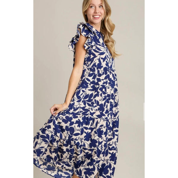 MIDI FLORAL DRESS-Body and Sol