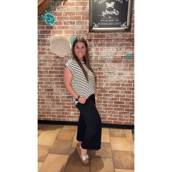 NOVA WIDE LEG PANTS IN BLACK-Body and Sol