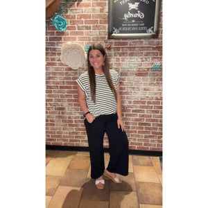 NOVA WIDE LEG PANTS IN BLACK-Body and Sol