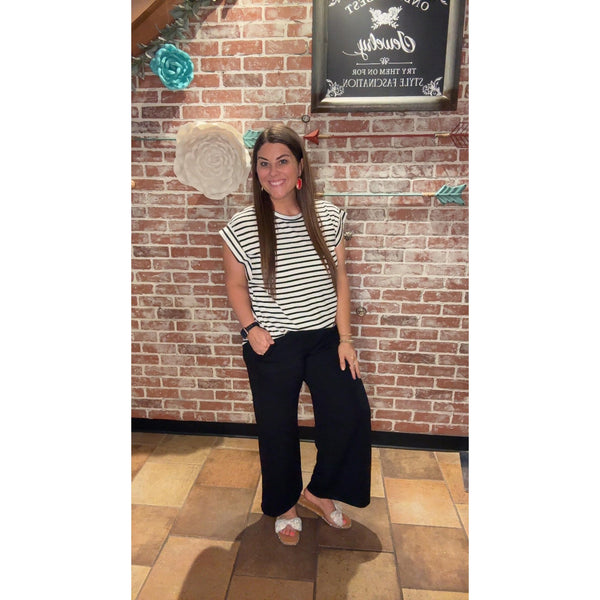NOVA WIDE LEG PANTS IN BLACK-Body and Sol