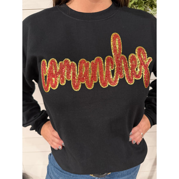RED & GOLD COMANCHES SWEATSHIRT-Body and Sol