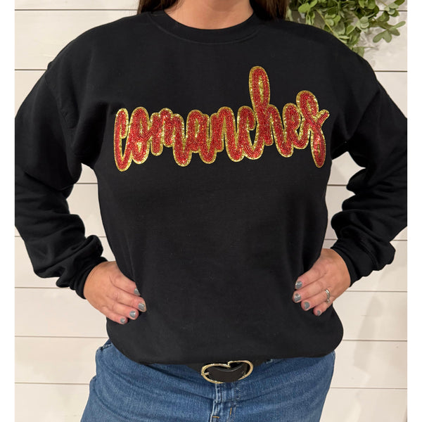 RED & GOLD COMANCHES SWEATSHIRT-Body and Sol