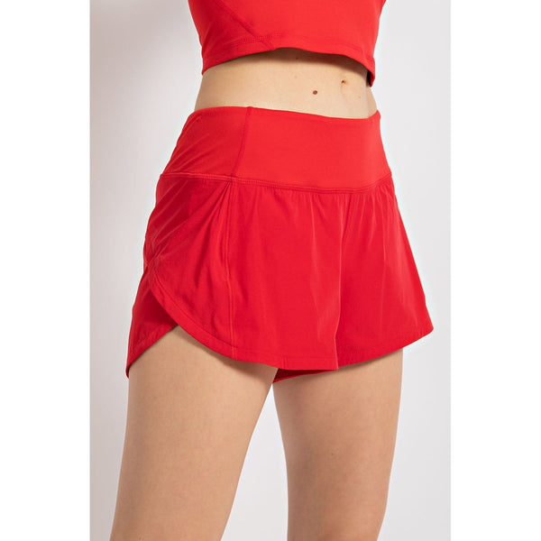 ROBYN'S ATHLETIC SHORTS IN RED-Body and Sol