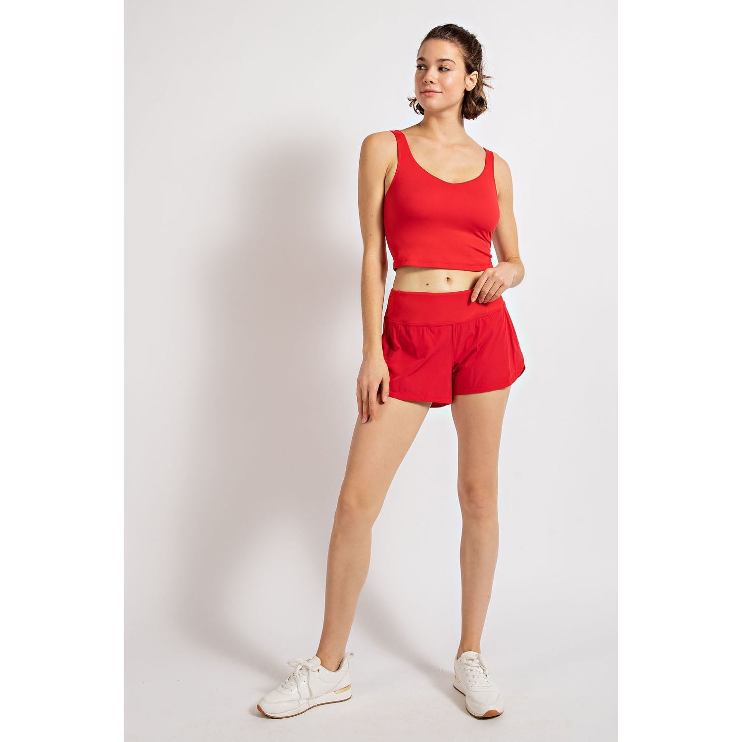 ROBYN'S ATHLETIC SHORTS IN RED-Body and Sol