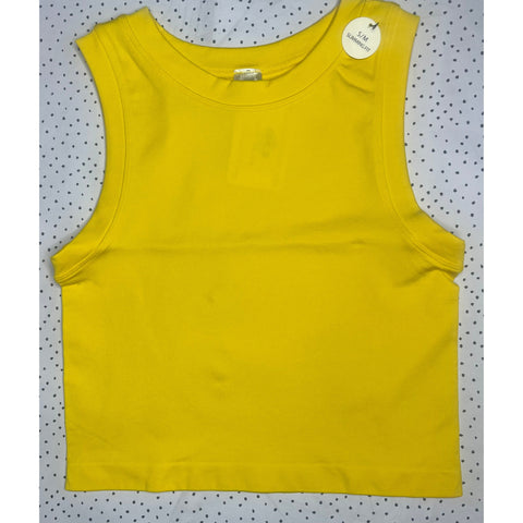 SLIM CROP TOP - Yellow-Body and Sol