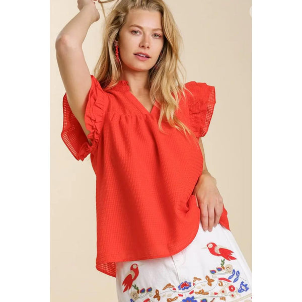 STESHA TOP - RED-Body and Sol