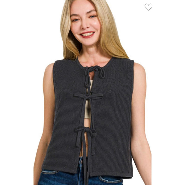 SWEET TRIO VEST IN BLACK-Body and Sol