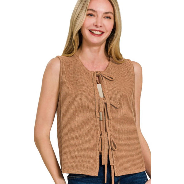 SWEET TRIO VEST IN DEEP CAMEL-Body and Sol