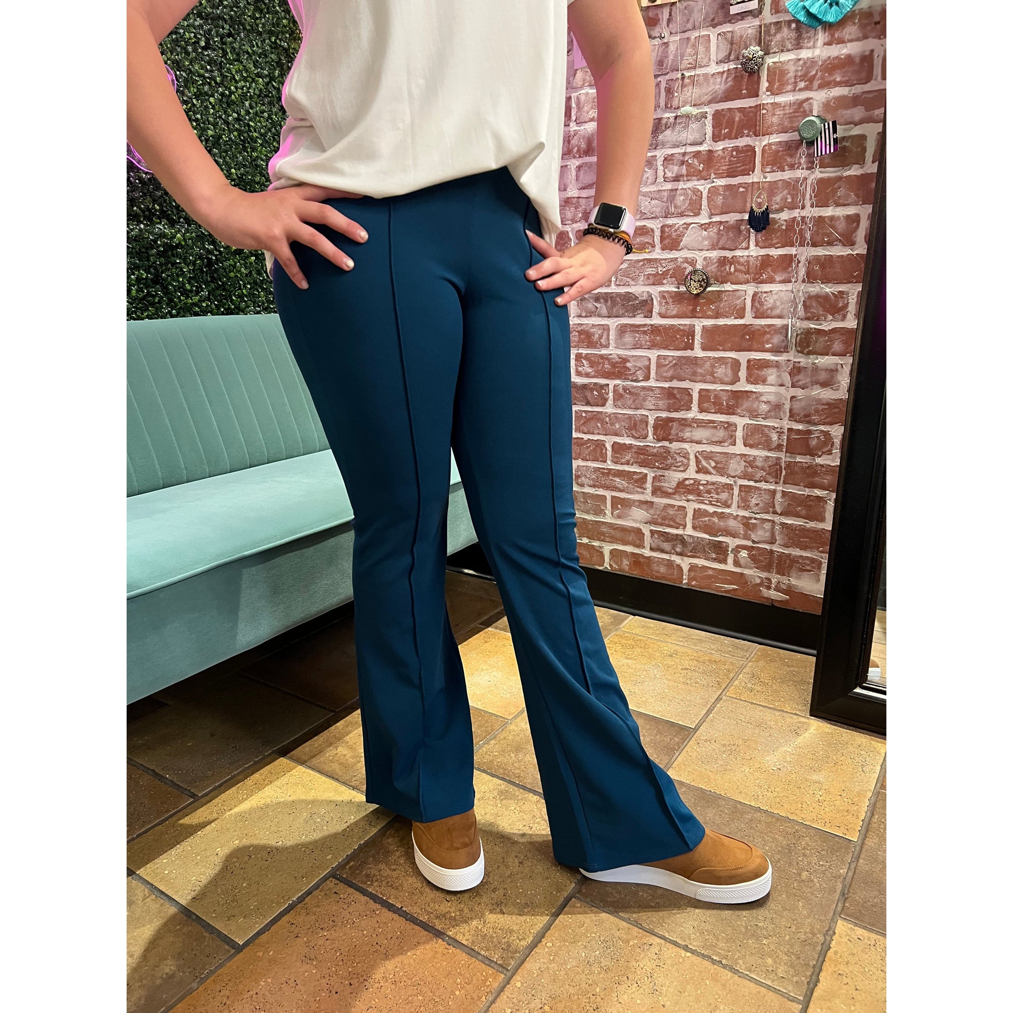 Teal dress pants womens cheap