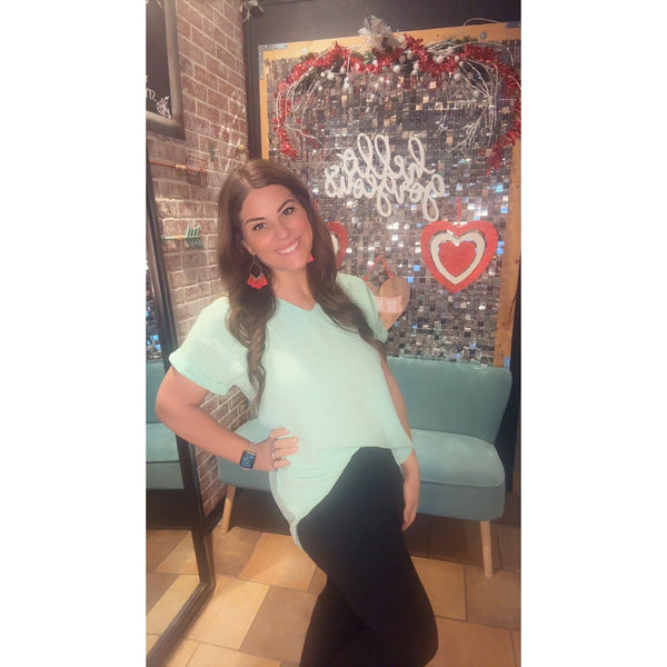 THE ALEXIS TOP IN MINT-Body and Sol