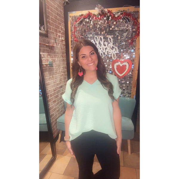 THE ALEXIS TOP IN MINT-Body and Sol