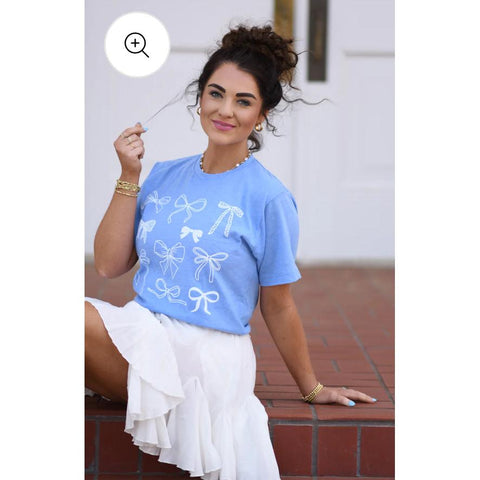 WHITE BOWS TEE-Body and Sol