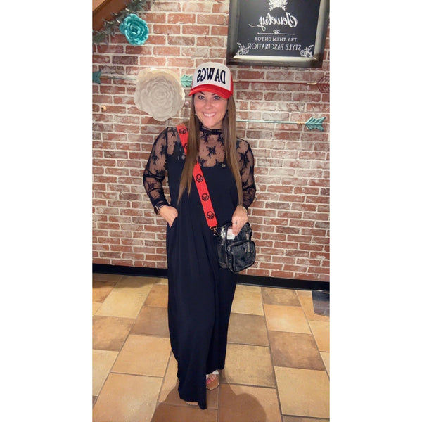 WILLOW WOVEN OVERALLS IN BLACK-Body and Sol