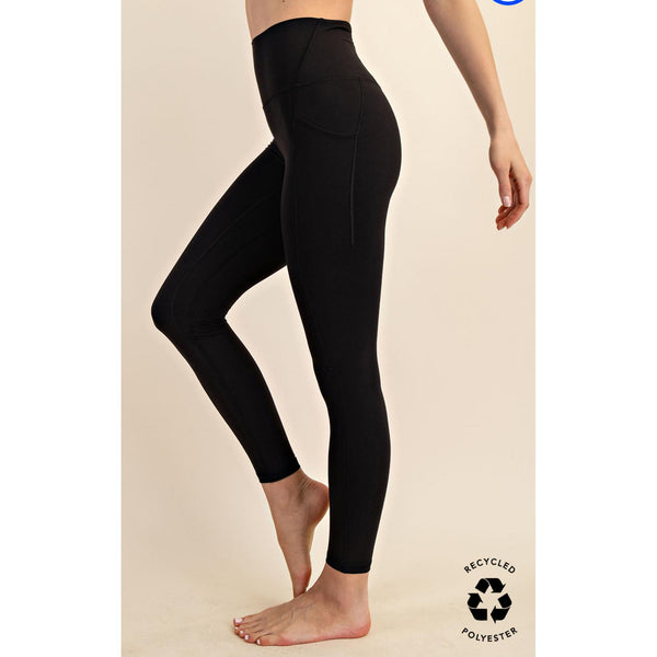 YOGA PANTS WITH SIDE POCKETS - Black-Body and Sol