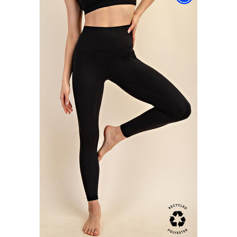 YOGA PANTS WITH SIDE POCKETS - Black-Body and Sol
