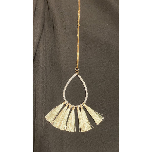 BEADED TASSEL NECKLACE-Body and Sol