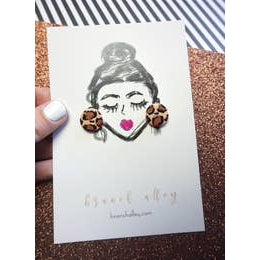 BRANCH ALLEY- CHAMPAGNE LEOPARD STUD-Body and Sol