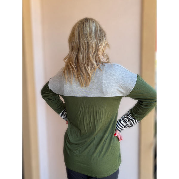 CARTER TOP IN OLIVE-Body and Sol