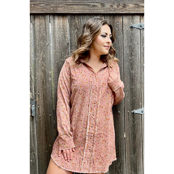 CASEY'S CORDUROY DRESS-ROSE-Body and Sol