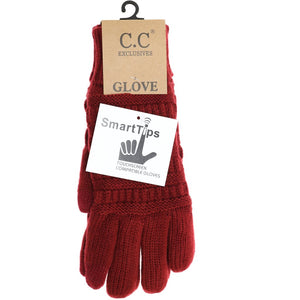 CC SMART TIP GLOVE RED-Body and Sol