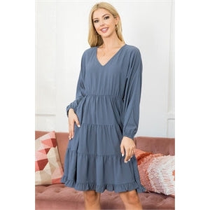 JANIE DRESS- BLUE-Body and Sol