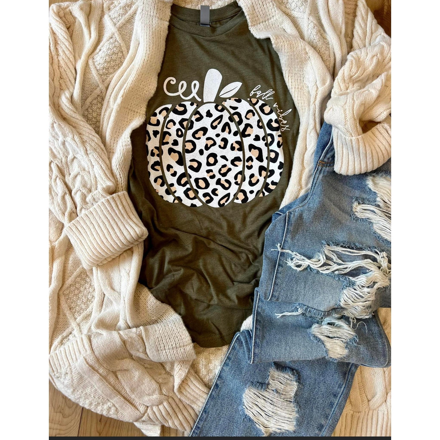 LEOPARD PUMPKIN TEE-Body and Sol