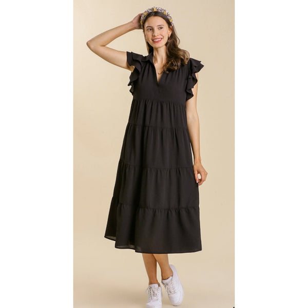 LINDE DRESS- BLACK-Body and Sol