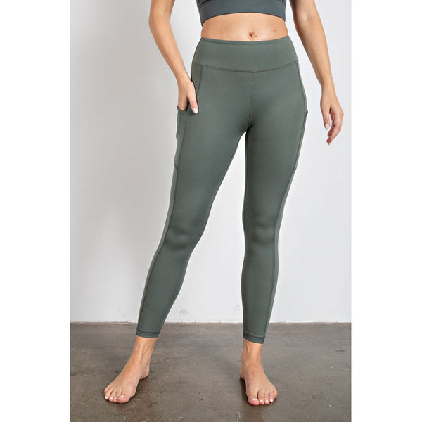 NOTHING BETTER LEGGINGS WITH POCKETS-SAGE-Body and Sol