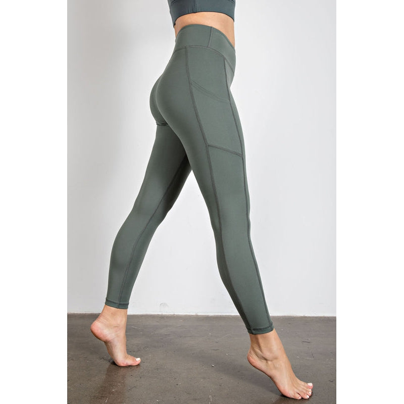 NOTHING BETTER LEGGINGS WITH POCKETS-SAGE-Body and Sol