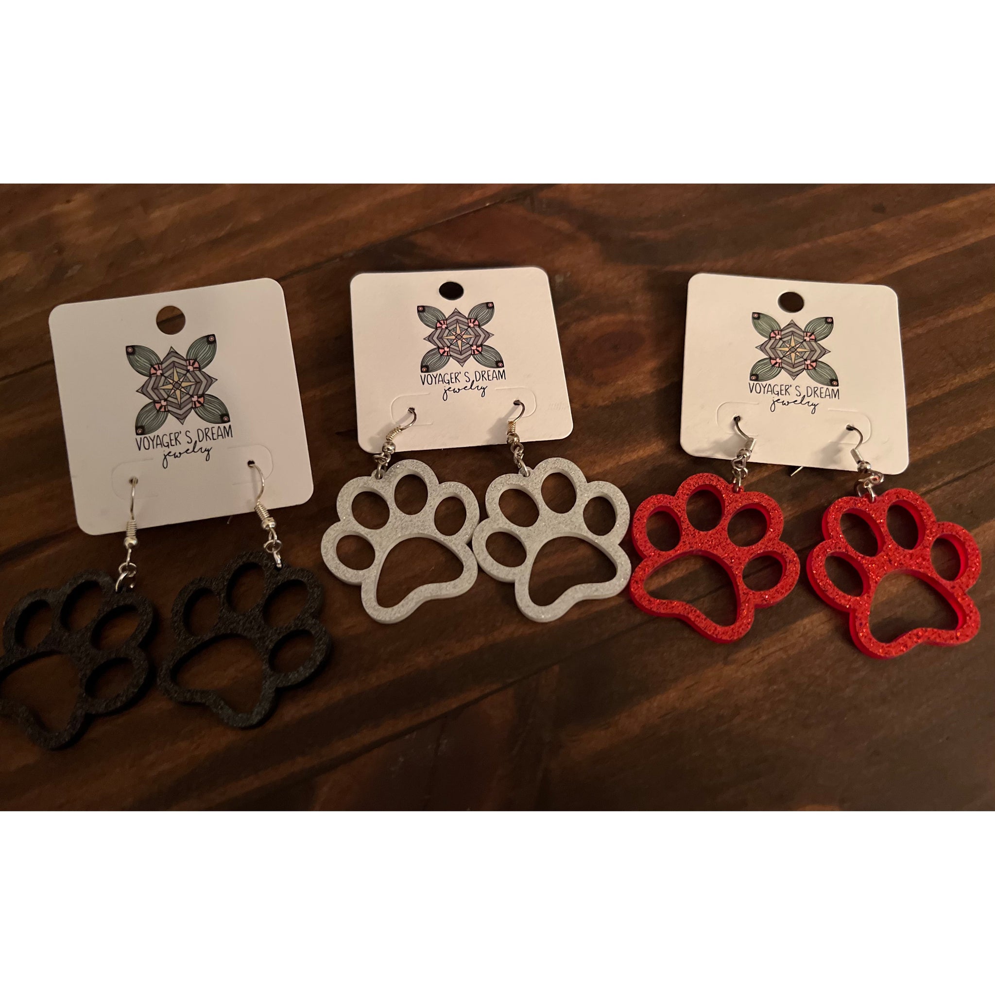 PAW PRINT ACRYLIC EARRINGS-Body and Sol