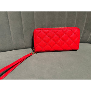 RED QUILTED WALLET-Body and Sol