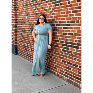 SHILOH DRESS IN SAGE-Body and Sol