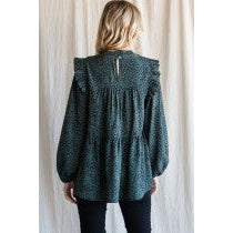 TASHA'S TEAL & LEOPARD TOP-Body and Sol