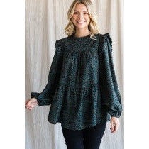 TASHA'S TEAL & LEOPARD TOP-Body and Sol